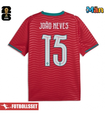 Portugal Joao Neves #15 Hemmatröja VM 2026 Kortärmad